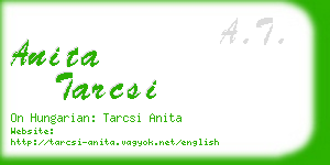 anita tarcsi business card